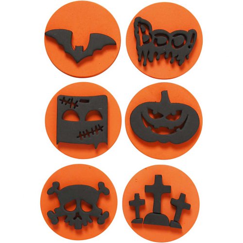 Pěnová razítka HALLOWEEN - 12 motivů - obrázek
