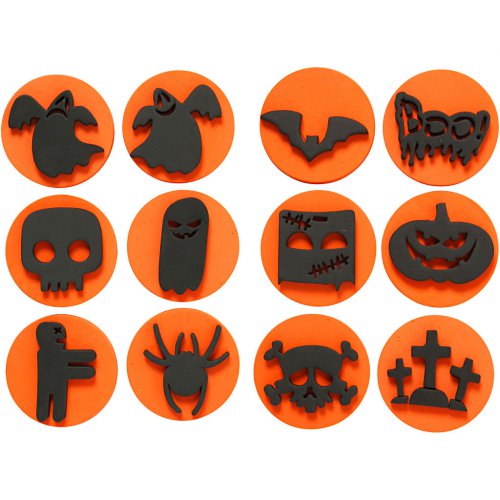 Pěnová razítka HALLOWEEN - 12 motivů