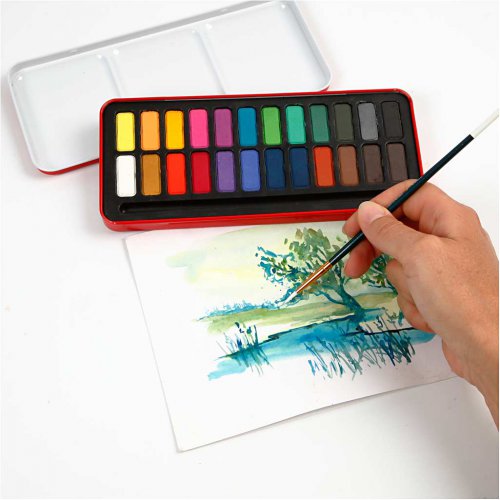 Sada akvarelových barev COLORTIME 24 barev - obrázek