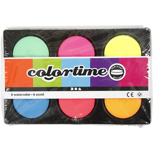 Vodové barvy COLORTIME neonové - obrázek
