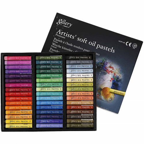Olejové pastely Premium Gallery sada 48 barev