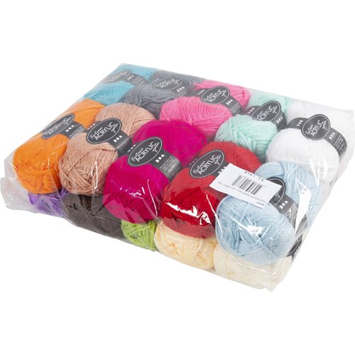 Sada AKRYLOVÁ PŘÍZE FANTASIA - 20 různých barev - obrázek