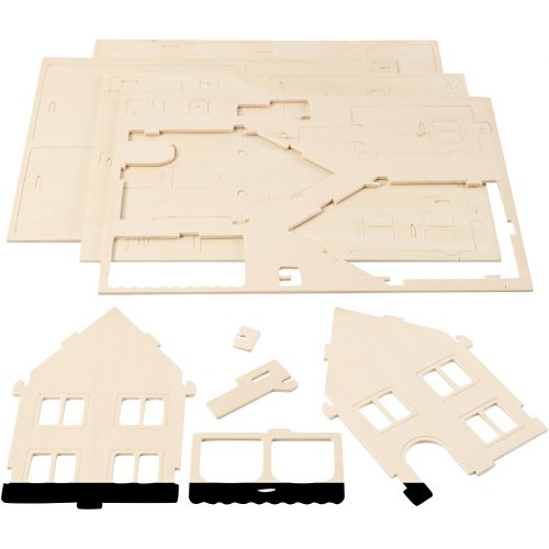 DŮM S VERANDOU 3D dřevěná stavebnice - obrázek