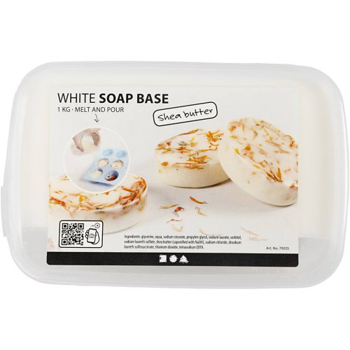 Mýdlový základ  s bambuckým máslem BÍLÝ 1 kg - obrázek