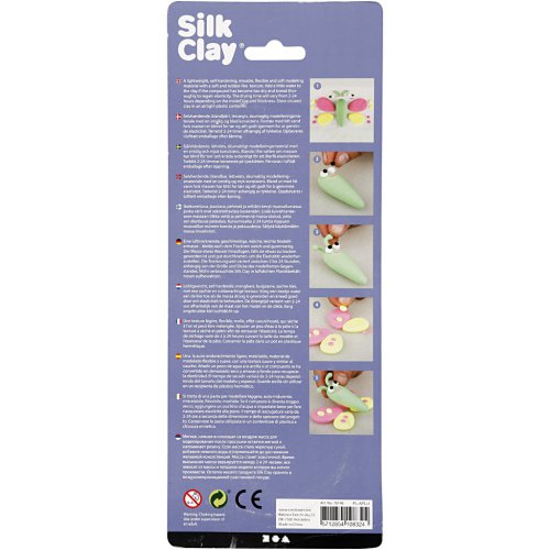 Silk Clay hedvábná modelovací hmota SADA 3 barev - SVĚTLÁ ZELENÁ, NEON RŮŽOVÁ, NEON ŽLUTÁ - obrázek