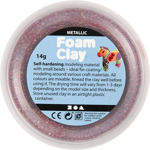 Samotvrdnoucí modelovací pěnová hmota Foam Clay SADA 6 METALICKÝCH BAREV - obrázek