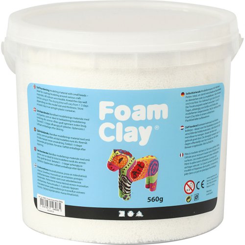 Samotvrdnoucí modelovací pěnová hmota Foam Clay BÍLÁ 560 g