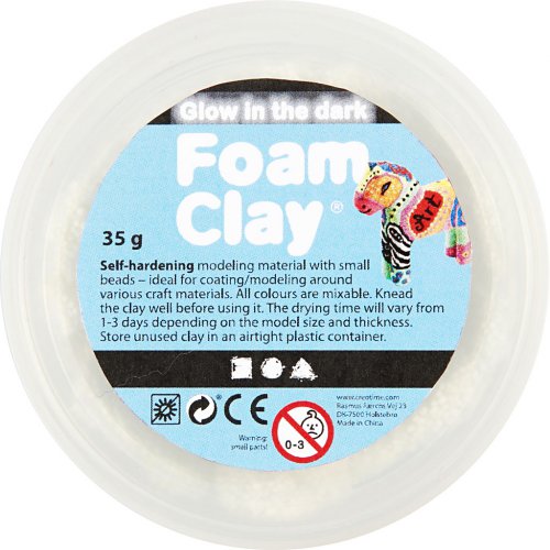 Samotvrdnoucí modelovací pěnová hmota Foam Clay SVÍTÍCÍ VE TMĚ - obrázek