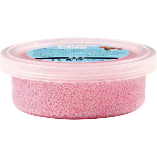 Samotvrdnoucí modelovací pěnová hmota Foam Clay GLITTER SVĚTLÁ ČERVENÁ - obrázek