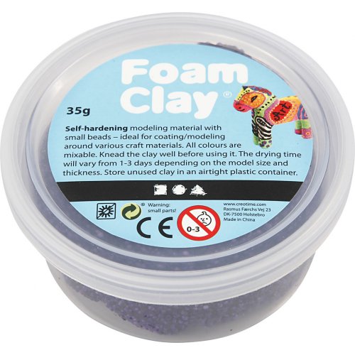 Samotvrdnoucí modelovací pěnová hmota Foam Clay FIALOVÁ