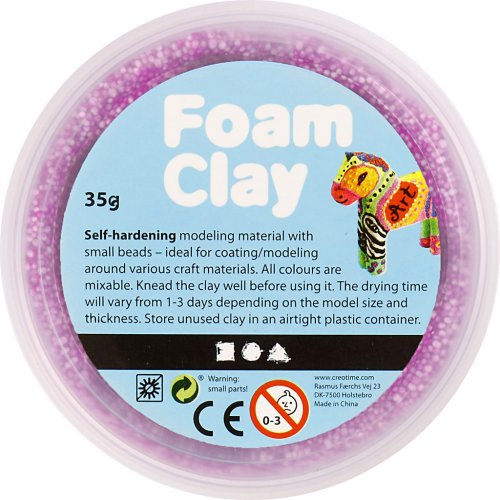 Samotvrdnoucí modelovací pěnová hmota Foam Clay NEON FIALOVÁ - obrázek