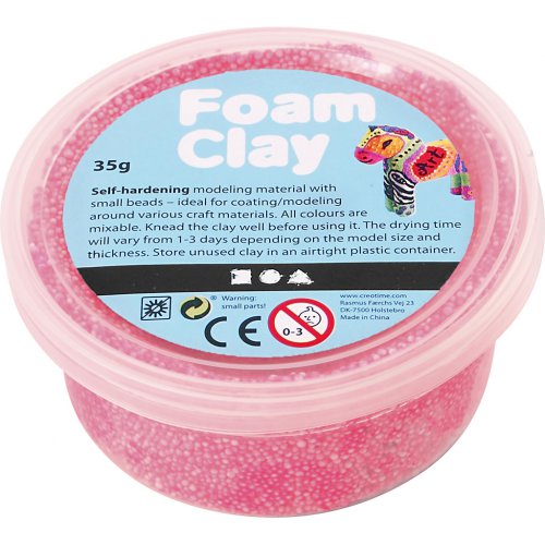 Samotvrdnoucí modelovací pěnová hmota Foam Clay NEON RŮŽOVÁ