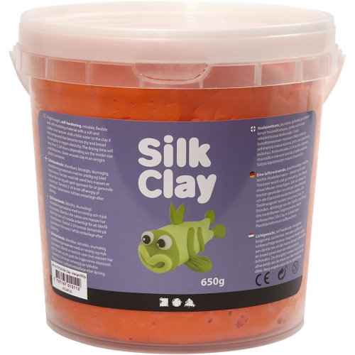 Silk Clay hedvábná modelovací hmota ORANŽOVÁ 650 g