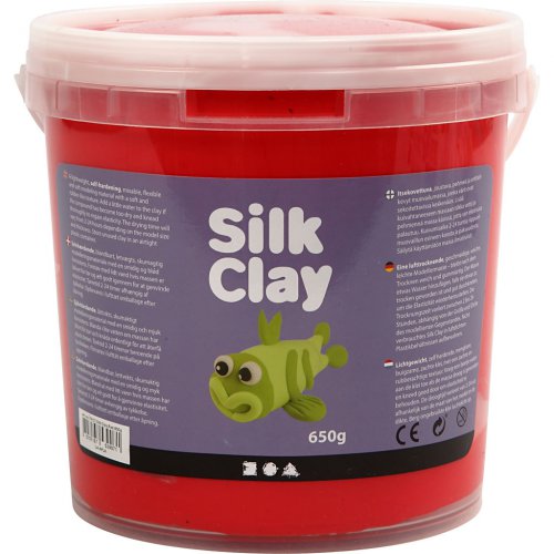 Silk Clay hedvábná modelovací hmota ČERVENÁ 650 g