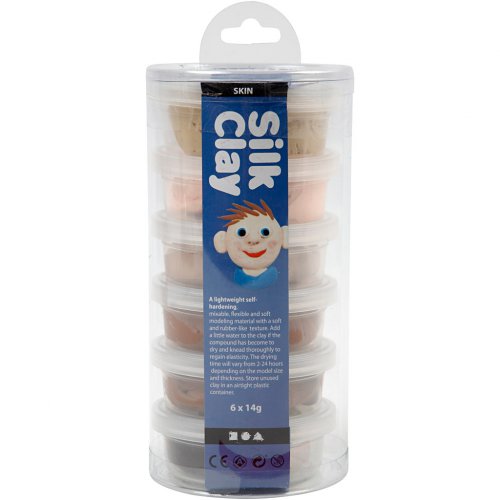 Silk Clay hedvábná modelovací hmota SADA 6 barev  TĚLOVÉ BARVY - obrázek