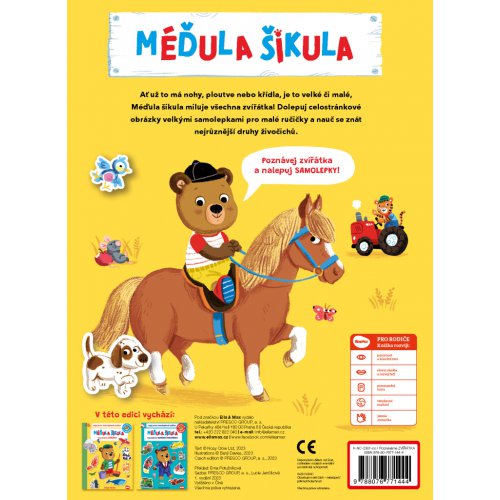 MÉĎULA ŠIKULA:  POZNÁVÁME ZVÍŘÁTKA – Samolepková knížka - obrázek