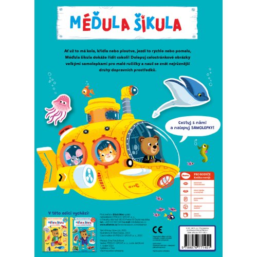 MÉĎULA ŠIKULA: POZNÁVÁME DOPRAVNÍ PROSTŘEDKY – Samolepková knížka - obrázek