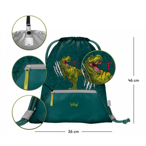 Školní set Airy T-REX - batoh, penál, sáček, peněženka, box - obrázek