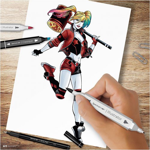 Sada Ilustrace HARLEY QUINN - obrázek