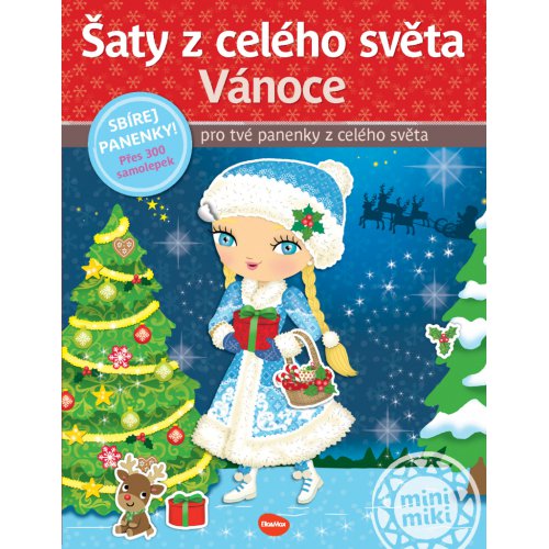 Šaty z celého světa VÁNOCE - Kniha samolepek - obrázek