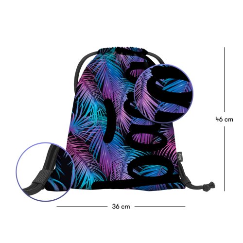 Školní set BAAGL Core Palm - batoh, penál, sáček - obrázek