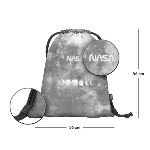 Školní set Skate NASA Grey - batoh, penál, sáček - obrázek
