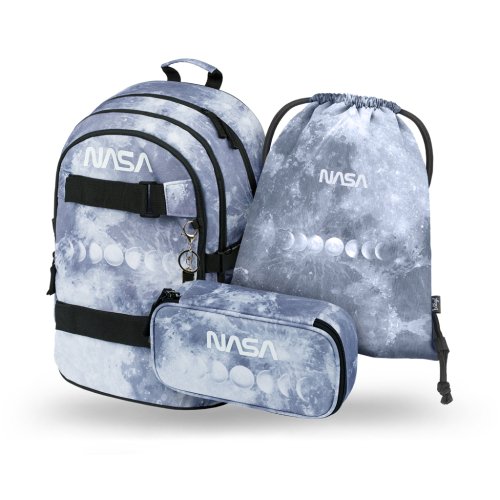 Školní set Skate NASA Grey - batoh, penál, sáček