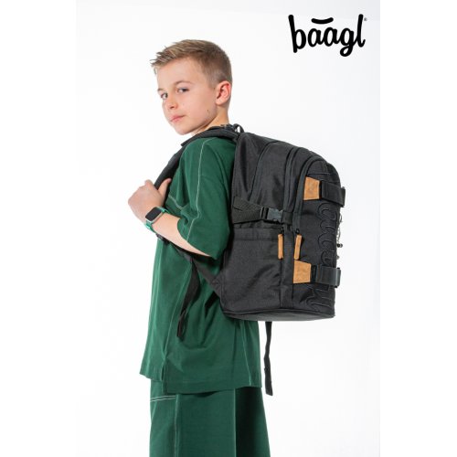 Školní set BAAGL Skate Darkness - batoh, penál, sáček - obrázek