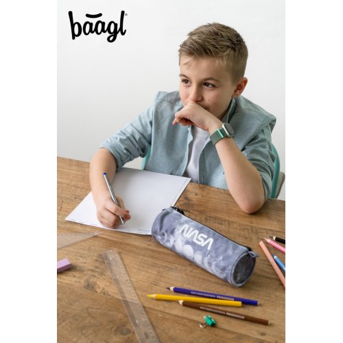 Studentské pouzdro BAAGL Nasa Grey - obrázek