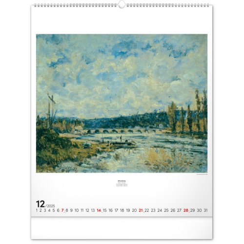 Nástěnný kalendář Impresionismus 2025 - 48 × 56 cm - obrázek