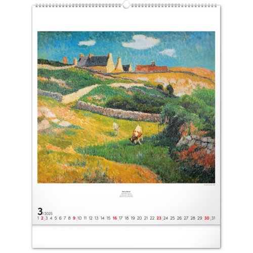 Nástěnný kalendář Impresionismus 2025 - 48 × 56 cm - obrázek