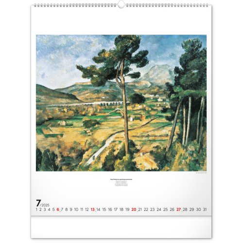 Nástěnný kalendář Impresionismus 2025 - 48 × 56 cm - obrázek