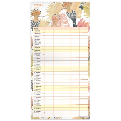 Rodinný plánovací kalendář 2025 - 30 x 30 cm - obrázek