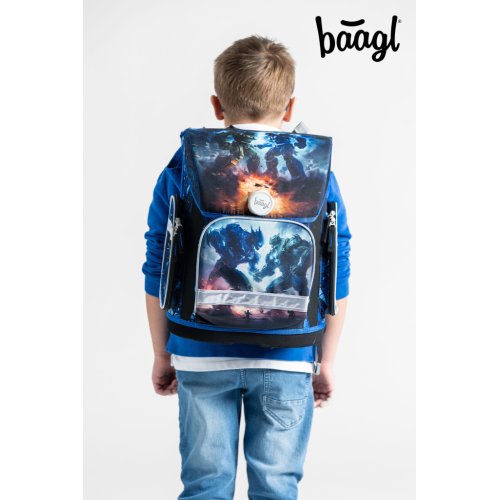 Školní set Ergo Roboti - aktovka, penál, sáček, desky, box - obrázek