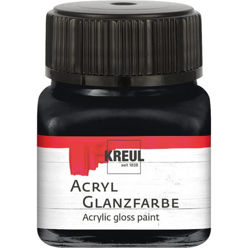 Akrylová barva lesklá KREUL 20 ml ČERNÁ