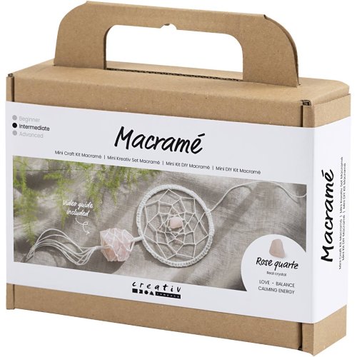 Sada macramé LAPAČ SNŮ S RŮŽENÍNEM - obrázek