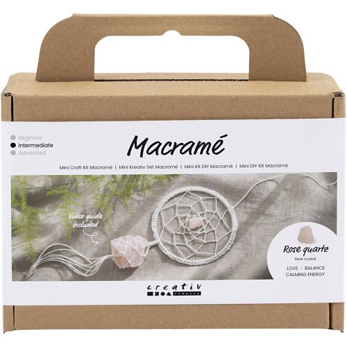 Sada macramé LAPAČ SNŮ S RŮŽENÍNEM