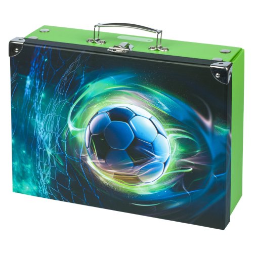 Skládací školní kufřík BAAGL Fotbal Míč s kováním