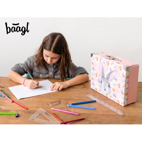 Skládací školní kufřík BAAGL Bunny s kováním - obrázek