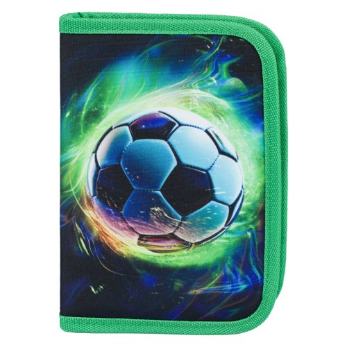 Školní penál jednopatrový BAAGL Fotbal Míč zelený