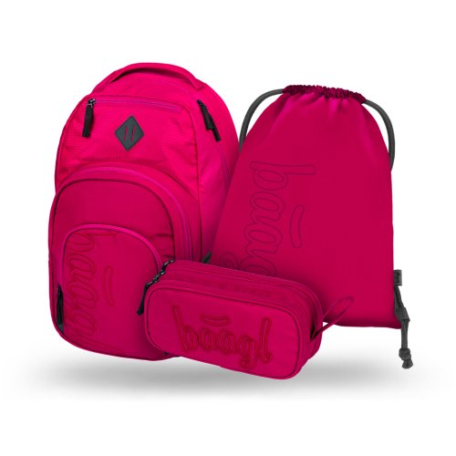 Školní set Coolmate ČERVENÁ -  batoh, penál, sáček