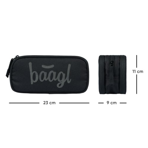 Studentský penál etue BAAGL Black - obrázek