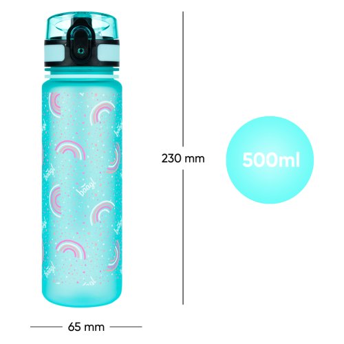 Tritanová láhev na pití Duha 500 ml - obrázek