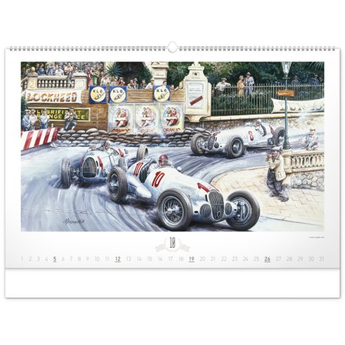 Nástěnný kalendář OLDTIMERS – Václav Zapadlík 2025 - 64 x 42 cm - obrázek