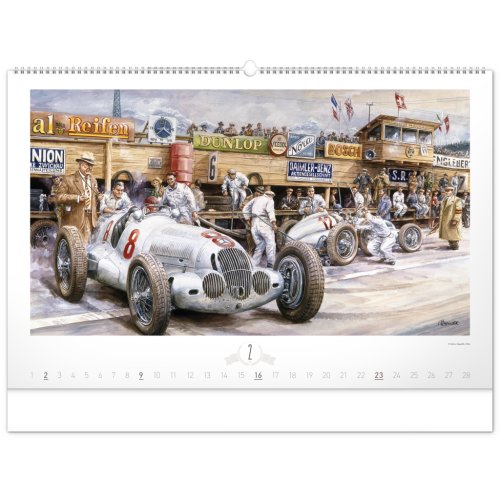 Nástěnný kalendář OLDTIMERS – Václav Zapadlík 2025 - 64 x 42 cm - obrázek