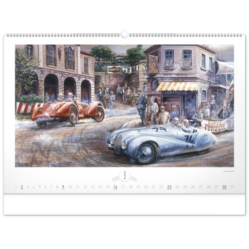 Nástěnný kalendář OLDTIMERS – Václav Zapadlík 2025 - 64 x 42 cm - obrázek