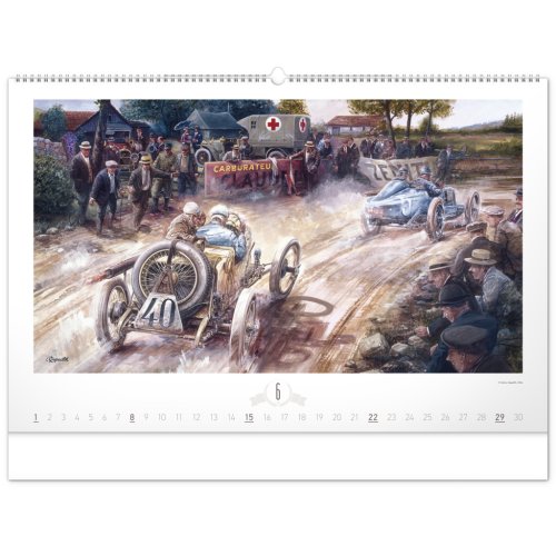Nástěnný kalendář OLDTIMERS – Václav Zapadlík 2025 - 64 x 42 cm - obrázek
