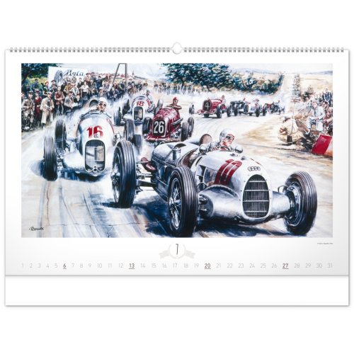 Nástěnný kalendář OLDTIMERS – Václav Zapadlík 2025 - 64 x 42 cm - obrázek