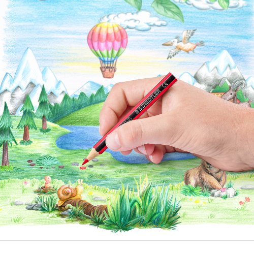 Barevné pastelky Noris Colour 185 - 12 různých barev - šestihranné STAEDTLER - 185_01_C12_image.jpg