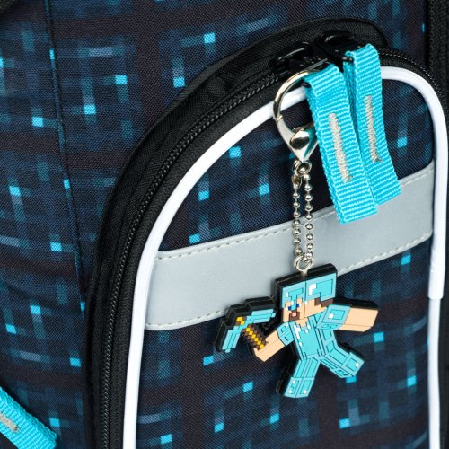 Školní aktovka BAAGL Ergo Minecraft Blue Axe - obrázek